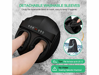 newgen medicals Shiatsu-Fußmassagegerät, 9 Stärken, Wärme, 3 Vibrationsmodi, Timer