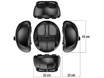 newgen medicals Shiatsu-Fußmassagegerät, 3D-Massage, 9 Stärken, 3 Vibrationen, Wärme