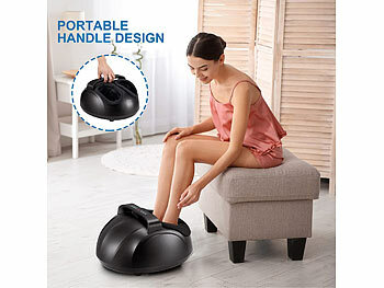 newgen medicals Shiatsu-Fußmassagegerät, 9 Stärken, Wärme, 3 Vibrationsmodi, Timer