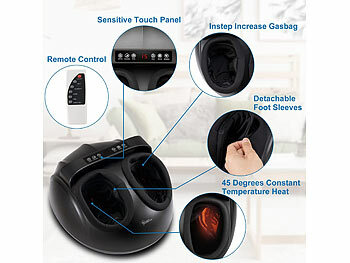 newgen medicals Shiatsu-Fußmassagegerät, 9 Stärken, Wärme, 3 Vibrationsmodi, Timer