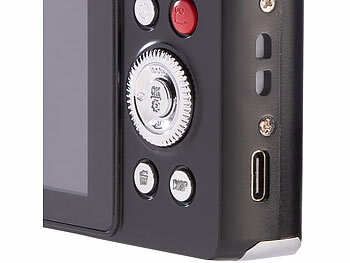Somikon Digitale Kompaktkamera mit 64 MP, 5K, Autofokus, 16-facher Digitalzoom