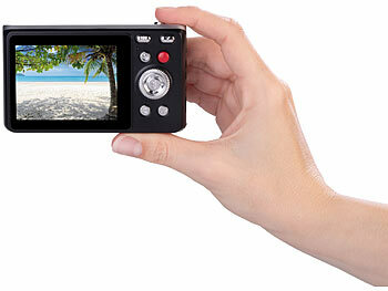 Somikon Digitale Kompaktkamera mit 64 MP, 5K, Autofokus, 16-facher Digitalzoom
