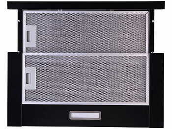 Rosenstein & Söhne Flachschirm-Dunstabzugshaube, Umluft, 350m³/Std. Saugleistung, schwarz 