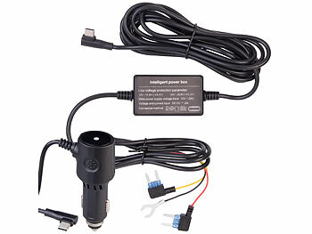 Lescars 4K-UHD-Dashcam, GPS, 1,47"-IPS-Display, G-Sensor, Rückfahrkamera, App