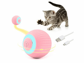 Sweetypet 2er-Set Akku-Katzenspielzeuge mit LED-Licht, blau und pink