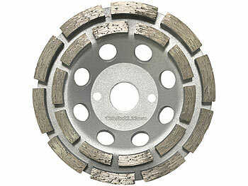 Diamantschleifscheiben: AGT Universal Diamant-Schleiftopf 125mm, doppelreihige Schleifscheibe