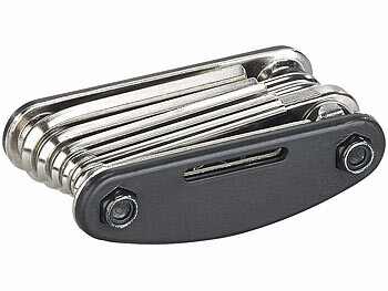 Semptec 16in1-Fahrrad-Multitool-Werkzeug mit Reifen-Reparatur-Set und Tasche