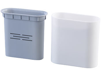 BadeStern 2er-Set WC-Silikonbürsten mit atmungsaktivem Bürstenhalter, weiß/grau