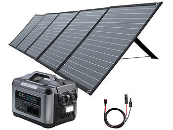 revolt Externe Solaranlage: Powerstation & Solar-Generator mit 2.240 Wh,  200-W-Solarpanel, 2.200 W (Powerbank Strom und Solar)