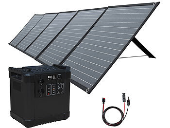 revolt Powerstation & Solar-Generator mit 1.456 Wh, 200-W-Solarpanel, 2000 W