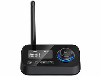 auvisio 2in1-Audio-Sender und -Empfänger mit Bluetooth 5, TOSLINK, LED-Display