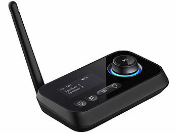 auvisio Transmitter, Bluetooth: 2in1-Audio-Sender und -Empfänger mit  Bluetooth 5, TOSLINK, LED-Display (Audio Transmitter)