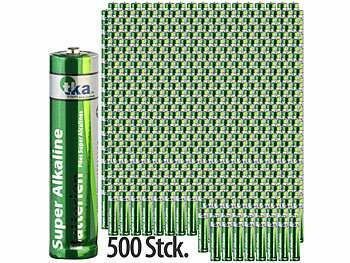 Batterie AAA 1,5 Volt: tka 500er-Set Super-Alkaline-Batterien Typ AAA / Micro, 1,5 V