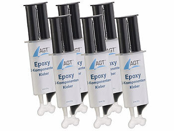 Zweikomponenten-Kleber: AGT Epoxy 2-Komponenten-Kleber, hohe Belastbarkeit: 23 N/mm², 6er-Pack