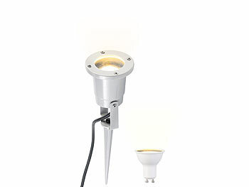 Luminea Indoor-Pflanzenstrahler, einflammig, inklusive 6 LED-Spotlights GU10