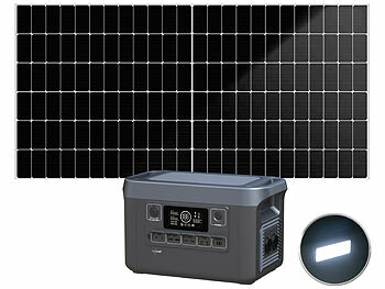 2in1-Solar-Generator & Powerbank, mit Externer Solarzelle