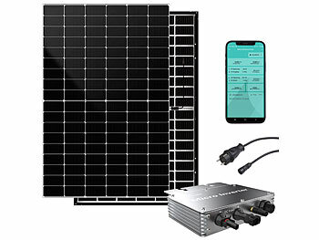 DAH Solar 425-W-Zaunkraftwerk mit Glas-Glas-Solarmodul, WLAN-Wechselrichter, App