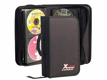 Disc Organizer: Xcase 2er-Set CD/DVD/BD-Taschen für je 120 CD/DVD/BDs