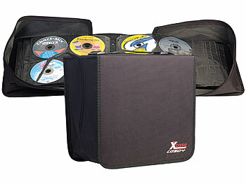 CD-Hüllen-Tasche: Xcase 2er-Set CD/DVD/BD-Taschen für je 504 CD/DVD/BDs