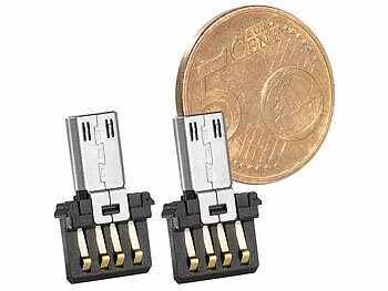 USB-On-the-Go-Adapter: Merox 2er-Set ultrakompakter USB-OTG-Adapter