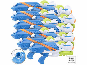 Spielzeug Pistolen: Speeron 10er-Set XL-Kinder-Wasserpistole mit extra-großem Wassertank, 850 ml