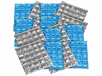 Kühl Beutel: PEARL 16er-Set flexible Kühlkissen mit Kühlzellen, wiederverwendbar, 30x25cm
