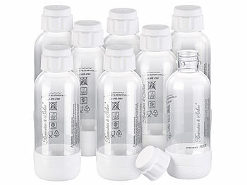 Tafelwasser Sprudler: Rosenstein & Söhne 8er-Set PET-Flaschen für Getränke-Sprudler WS-300.multi, 0,5 Liter