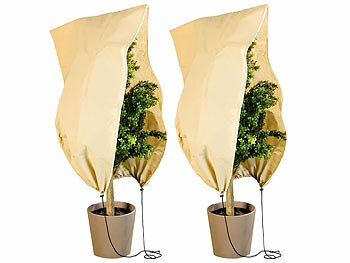 Pflanzen Schutzsäcke: Royal Gardineer 2er-Set Kübelpflanzensäcke als Winterschutz, 100 x 80 cm, 80 g/m²