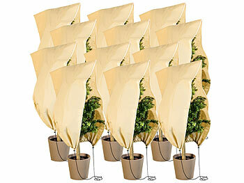 Pflanzenschutz-Säcke: Royal Gardineer 12er-Set Kübelpflanzensäcke als Winterschutz, 100 x 80 cm, 80 g/m²