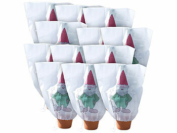 Pflanzenhüte: infactory 12er-Set Winterschutz-Hauben "Gartenzwerg" für Pflanzen, 110 x 120 cm 