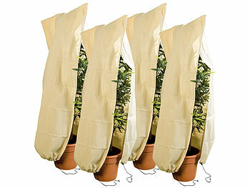 Abdeckungen für Pflanzen: Royal Gardineer 4er-Set XL-Pflanzenabdeckungen als Winterschutz, 175 x 120 cm, 80 g/m²