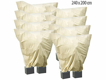 Abdeckung Pflanzen: Royal Gardineer 8er-Set XXL-Kübelpflanzensack als Winterschutz, 240 x 200 cm, 100 g/m²