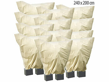 Pflanzenschutz Wind: Royal Gardineer 12er-Set XXL-Kübelpflanzensack als Winterschutz, 240 x 200 cm, 100 g/m 