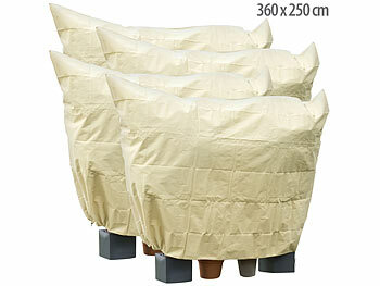 Schutzhüllen Pflanzen: Royal Gardineer 4er-Set XXXL-Kübelpflanzensack als Winterschutz, 360x250 cm, 100 g/m²