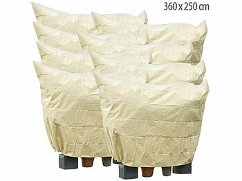 Abdeckung für Pflanzen: Royal Gardineer 8er-Set XXXL-Kübelpflanzensack als Winterschutz, 360x250 cm, 100 g/m²