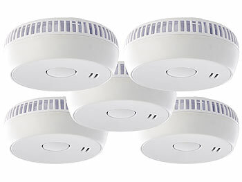 VisorTech 5er-Set fotoelektrische Rauchwarnmelder RWM-100 V2, EN 14604