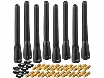 Autoantenne Universal: PEARL 8er-Set Universal-Kurzstab-Antennen 16V für besten Empfang 