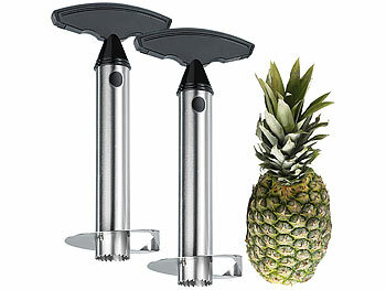 Ananas-Schäler: Rosenstein & Söhne 2er-Set Ananasschneider aus hochwertigem Edelstahl