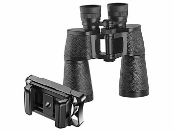Handy-Adapterhalterungen: Callstel High-End-Fernglas FG-500.b91 inkl. Smartphone-Okularadapter