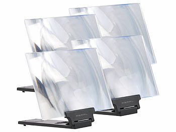 Lupe für Bildschirm: PEARL 4er-Set Vergrößerungs-Lupen, 3-fache Vergrößerung für Smart- & iPhone