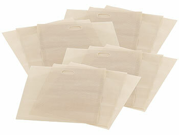 Backpapier-Taschen: Rosenstein & Söhne 12er-Set Dauer-Antihaft-XL-Toastbags für Toaster, Mikrowelle, Backofen 