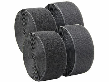 Klettverschluss Nähen: PEARL 2er-Set Klettbänder mit Nylon-Schlaufen/-Haken, zum Aufnähen, 40 kg/m 