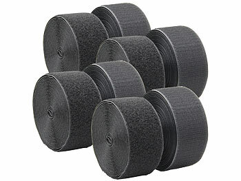 Klettbänder extra stark: PEARL 4er-Set Klettbänder mit Nylon-Schlaufen/-Haken, zum Aufnähen, 40 kg/m