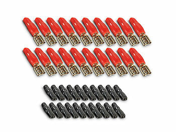 Autolautsprecher: Creasono 40er-Set Flachsteckhülsen für Lautsprecherkabel