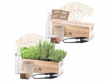 Pflanzen-Anzuchtkit: Royal Gardineer 2er-Set Geschenkboxen Anzuchtsets italienische Kräuter