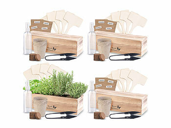 Pflanzen-Anzuchtkits: Royal Gardineer 4er-Set Geschenkboxen Anzuchtsets italienische Kräuter