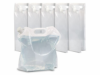 flacher Wasserkanister: Semptec 6er-Set faltbare Wasserkanister mit Tragegriff, 10 Liter, BPA-frei