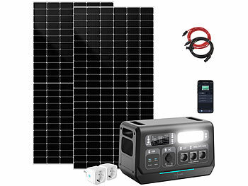 revolt On-Grid-Powerstation & Solar-Konverter, 2 Solarmodule & 5 m Solarkabel