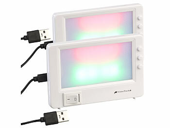 Steckdosen-TV-Simulator: VisorTech 2er-Set TV-Simulatoren zur Einbrecher-Abschreckung, USB-Betrieb