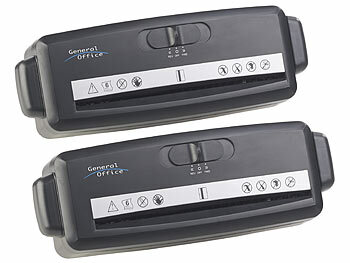 CD Aktenvernichter: General Office 2er-Set Aktenvernichter-Aufsätze für runde & eckige Papierkörbe